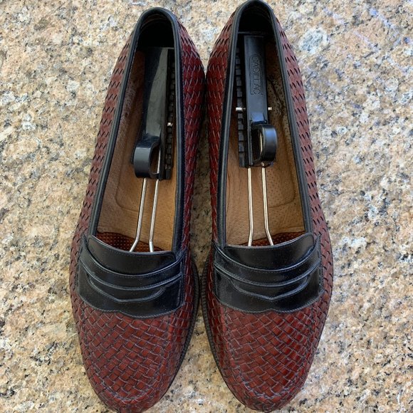 Vintage Bally Brown Leather Basket Weave Loafers main image 10